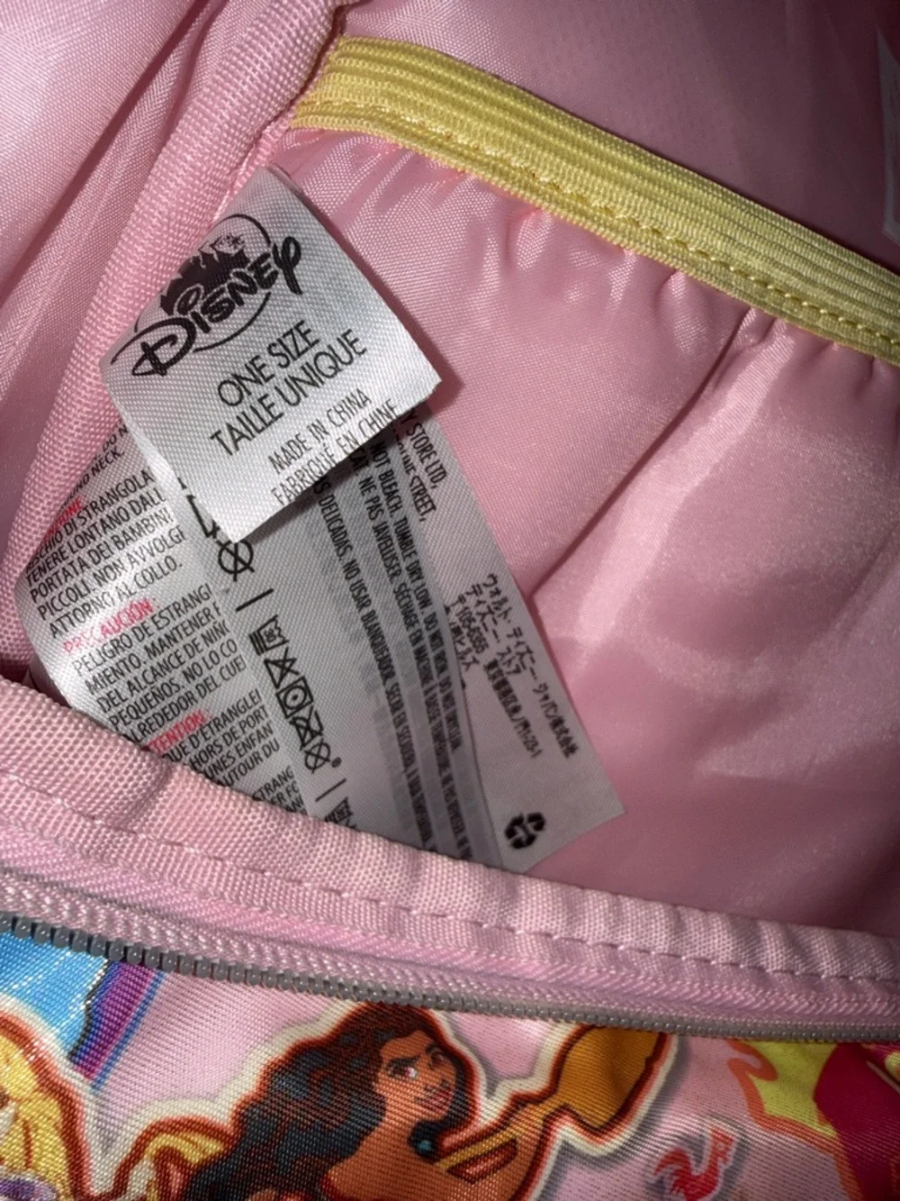 Disney princess pink school backpack size 17 x 11